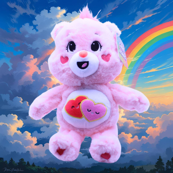 Care Bears Plüschfigur „Lieb-Mich-Bärchi“ – Glücksbärchi Rosa 25 cm | Neu 2025